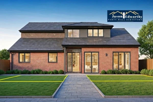 Home extension focusing on boundary line Bedford